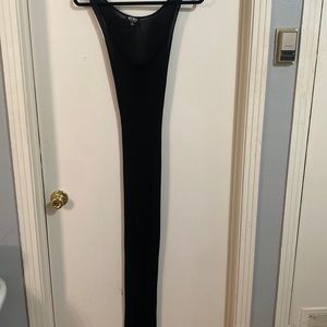 Sheer slinky black dress